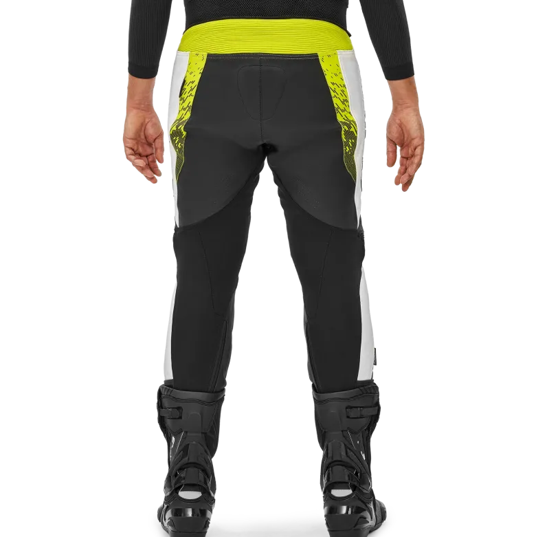 Spodnie skórzane SHIMA STR 2.0 FLUO czarny biały żółty fluo