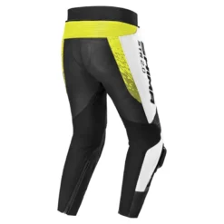 Spodnie skórzane SHIMA STR 2.0 FLUO czarny biały żółty fluo