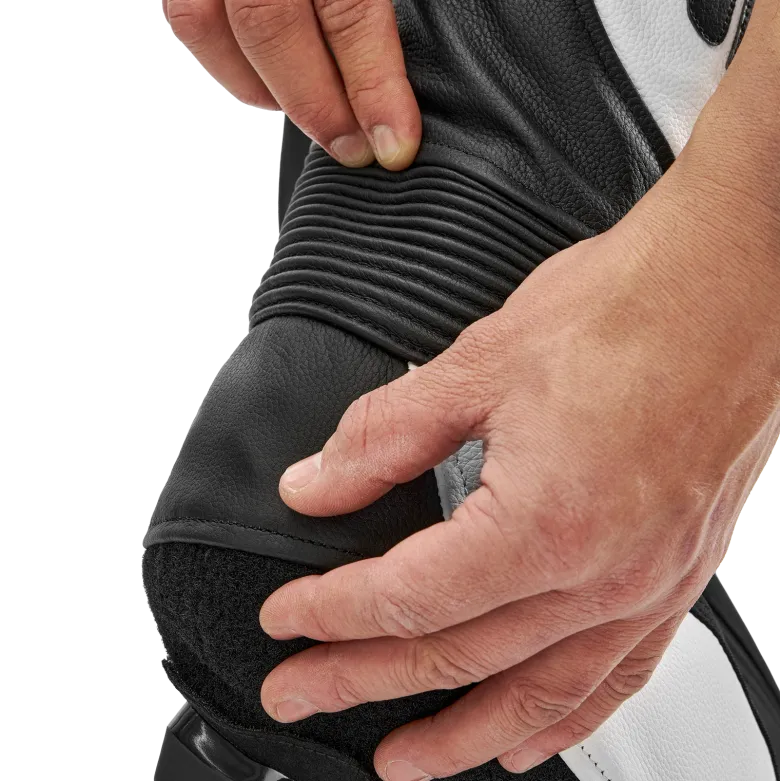Spodnie skórzane SHIMA STR 2.0 RED FLUO czarny biały czerwony fluo