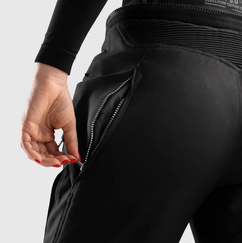 Spodnie tekstylne damskie REBELHORN HARDY 3.0 LADY BLACK czarny