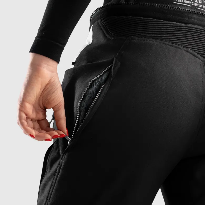 Spodnie tekstylne damskie REBELHORN HARDY 3.0 LADY BLACK/GREY czarny szary