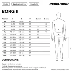 Spodnie tekstylne REBELHORN BORG II BLACK/GREY czarny szary