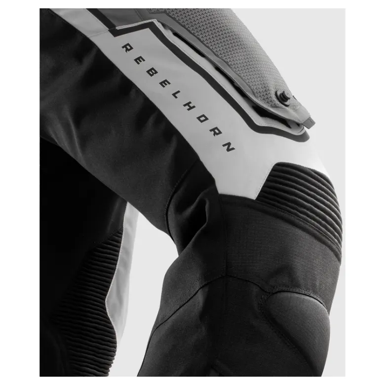 Spodnie tekstylne REBELHORN BORG II BLACK/GREY czarny szary