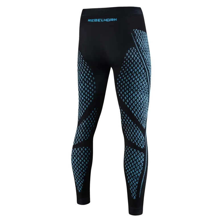 Spodnie termoaktywne REBELHORN THERM II BLACK/BLUE czarny niebieski