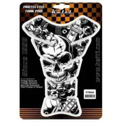 Tankpad KEITI SKULL WHITE czarny biały