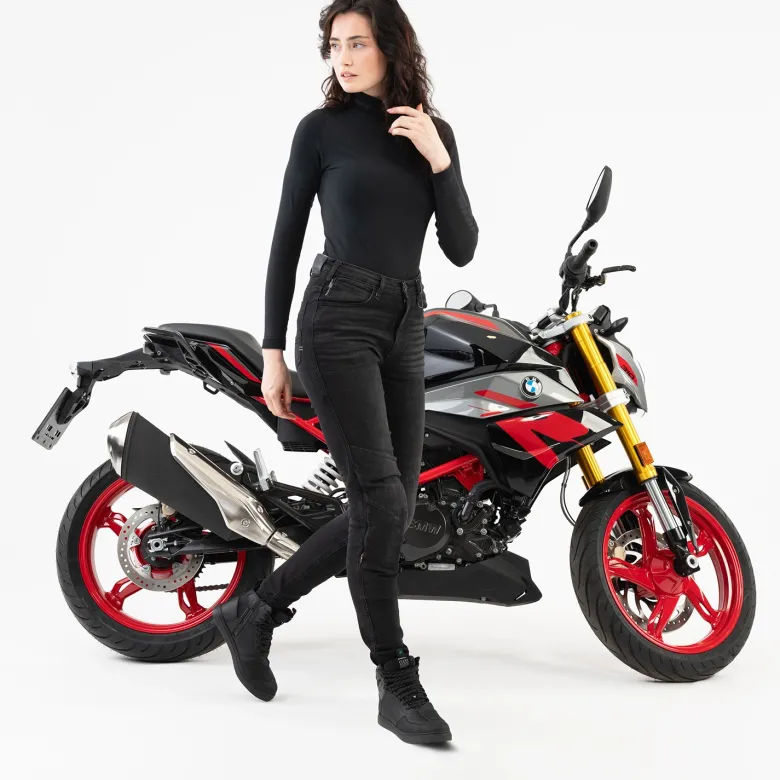 Trampki motocyklowe damskie SHIMA REBEL 2.0 WP LADY BLACK czarny