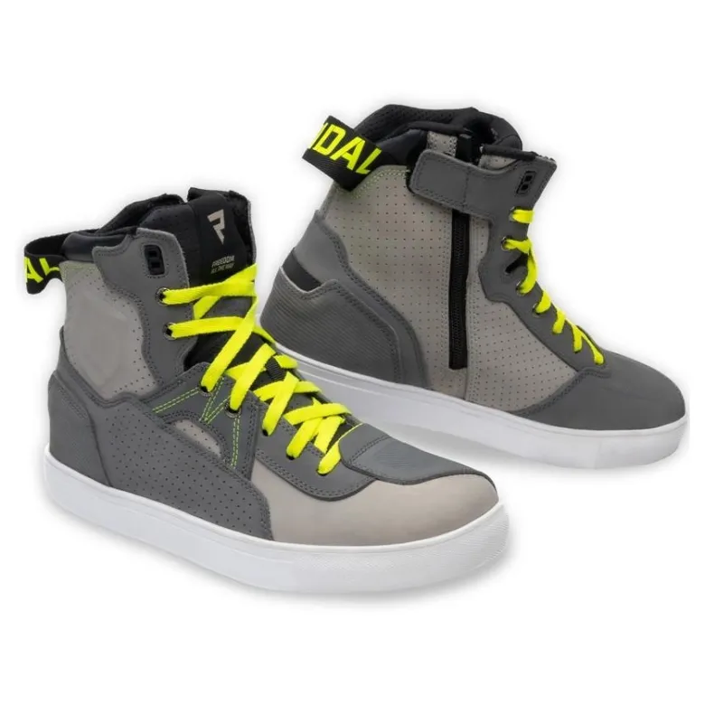 Trampki motocyklowe REBELHORN VANDAL MYSTERIOUS GREY/FLUO YELLOW szary żółty fluo