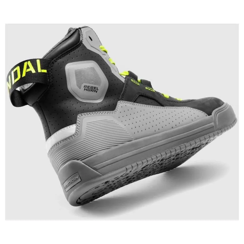 Trampki motocyklowe REBELHORN VANDAL II BLACK/GREY/FLUO YELLOW czarny szary żółty fluo