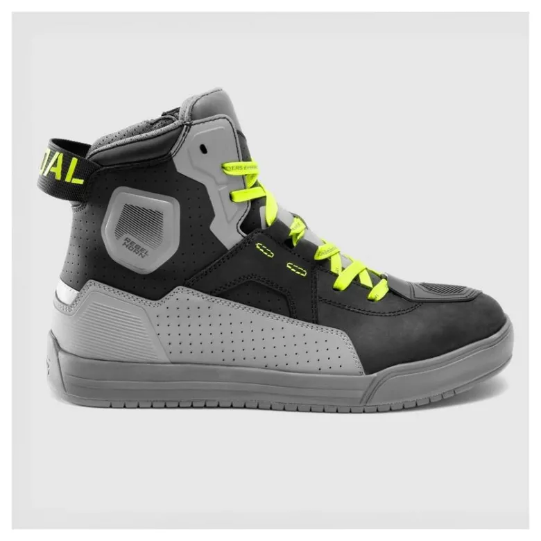 Trampki motocyklowe REBELHORN VANDAL II BLACK/GREY/FLUO YELLOW czarny szary żółty fluo