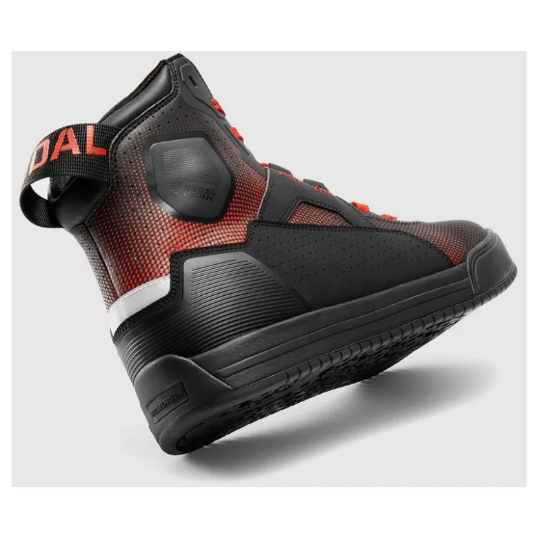 Trampki motocyklowe REBELHORN VANDAL II BLACK/RED czarny czerwony