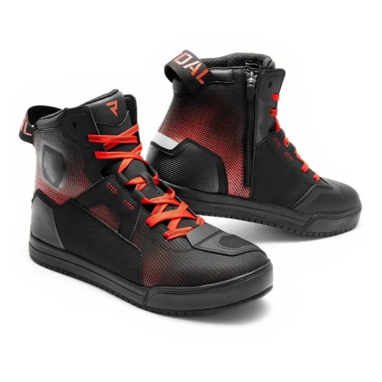 Trampki motocyklowe REBELHORN VANDAL II BLACK/RED czarny czerwony