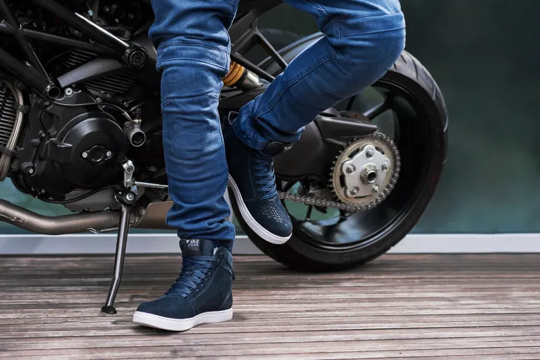 Trampki motocyklowe SHIMA SX-2 EVO BLUE granatowy biały