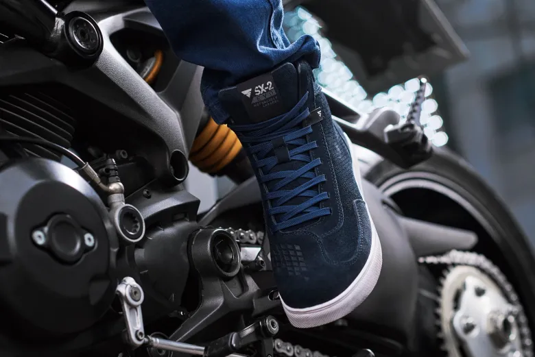 Trampki motocyklowe SHIMA SX-2 EVO BLUE granatowy biały