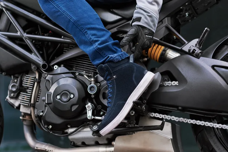 Trampki motocyklowe SHIMA SX-2 EVO BLUE granatowy biały