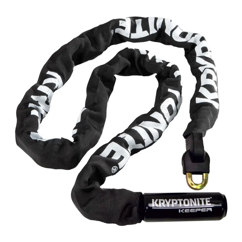 Zapięcie łańcuchowe KRYPTONITE KEEPER 712 INTEGRATED CHAIN 0,7CM X 120CM czarny biały