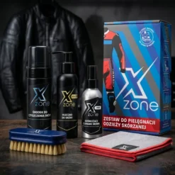 Zestaw do czyszczenia i konserwacji odzieży skórzanej XZONE NORMAL Z JONAMI MAN + SZCZOTKA 350ml