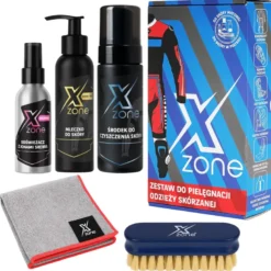 Zestaw do czyszczenia i konserwacji odzieży skórzanej XZONE NORMAL Z JONAMI WOMAN + SZCZOTKA 350ml