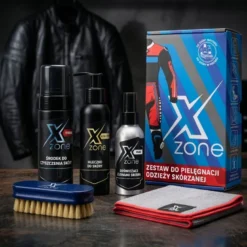 Zestaw do czyszczenia i konserwacji odzieży skórzanej XZONE STRONG Z JONAMI MAN + SZCZOTKA 350ml