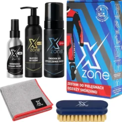 Zestaw do czyszczenia i konserwacji odzieży skórzanej XZONE STRONG Z JONAMI MAN + SZCZOTKA 350ml