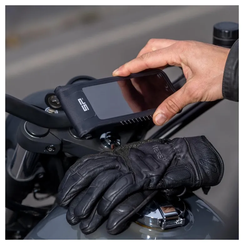 Zestaw z pokrowcem SP CONNECT MOTO BUNDLE NA KIEROWNICĘ BLACK czarny